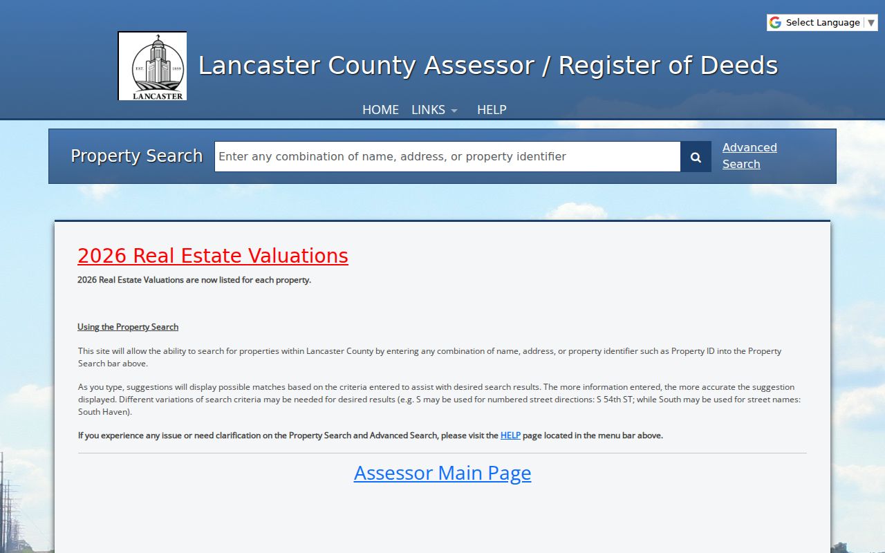 Lancaster County residents directory Orion property search controls