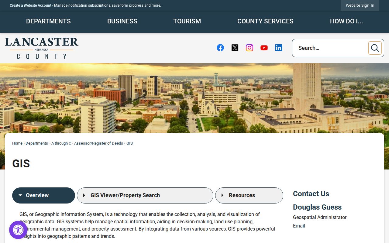 Lancaster County previous residents research using the City-County GIS parcel map